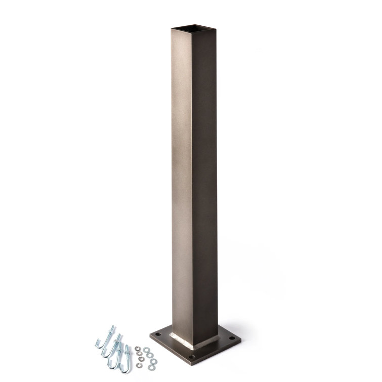 71" Coastal Burnished Steel Outdoor Square Post