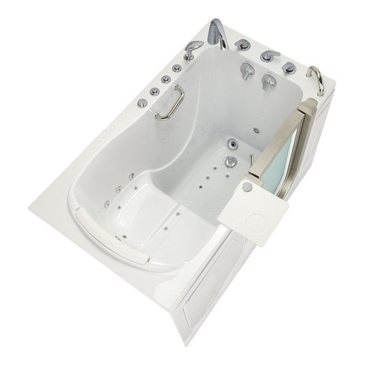 Royal 52" White Acrylic Walk-In Hydro Massage Bathtub