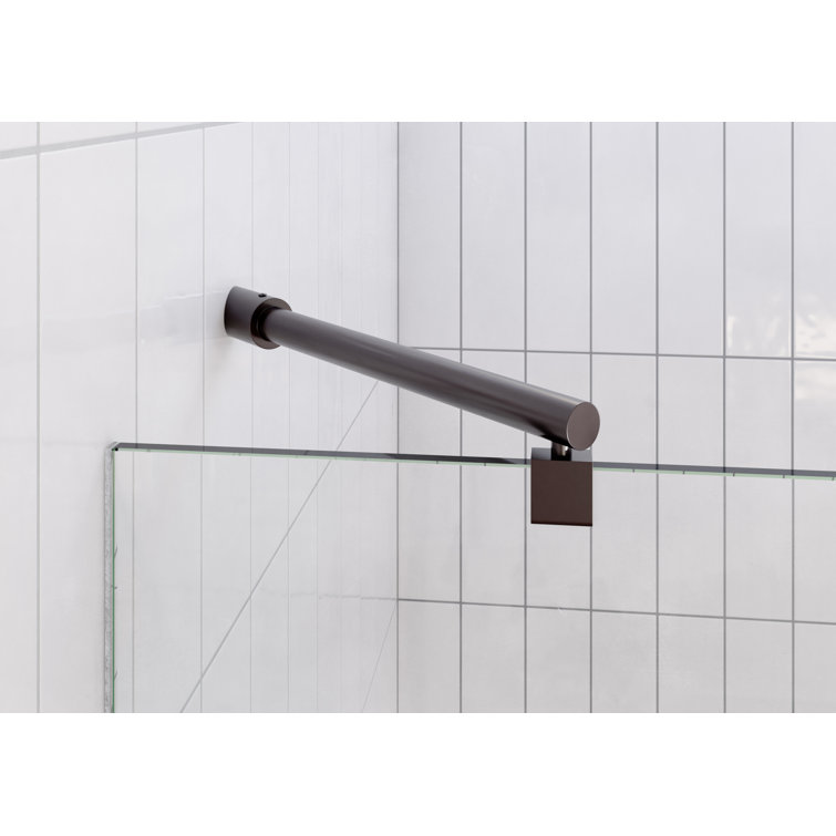 Halo 78'' Frameless Glass Hinge Shower Door in Oil Rubbed Bronze