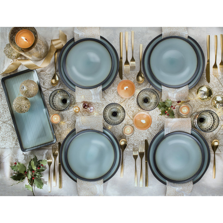 Diana 16 Piece Coastal Porcelain Dinnerware Set