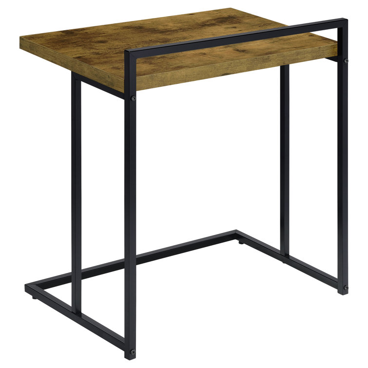 Dani 23.5'' Antique Nutmeg & Black Modern Snack Table