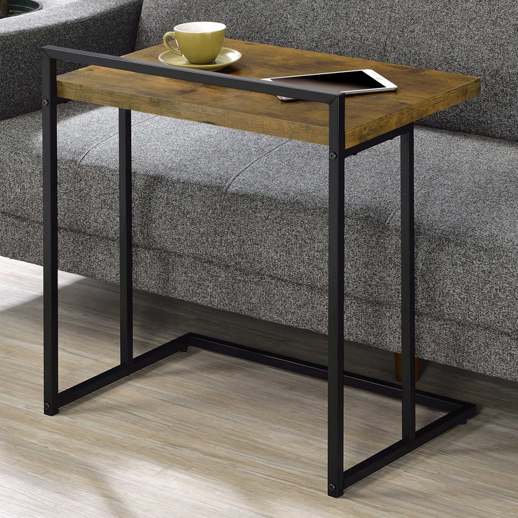 Dani 23.5'' Antique Nutmeg & Black Modern Snack Table