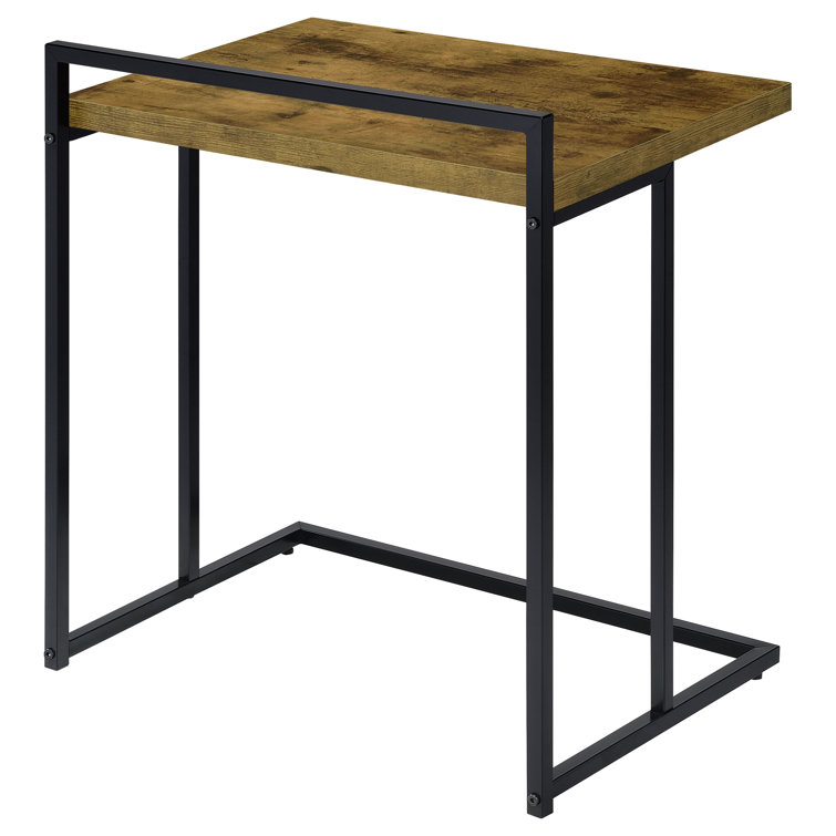 Dani 23.5'' Antique Nutmeg & Black Modern Snack Table