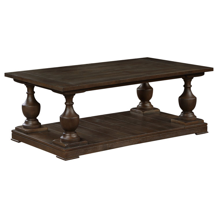 Walden 50" Brown Pine Rectangular Coffee Table