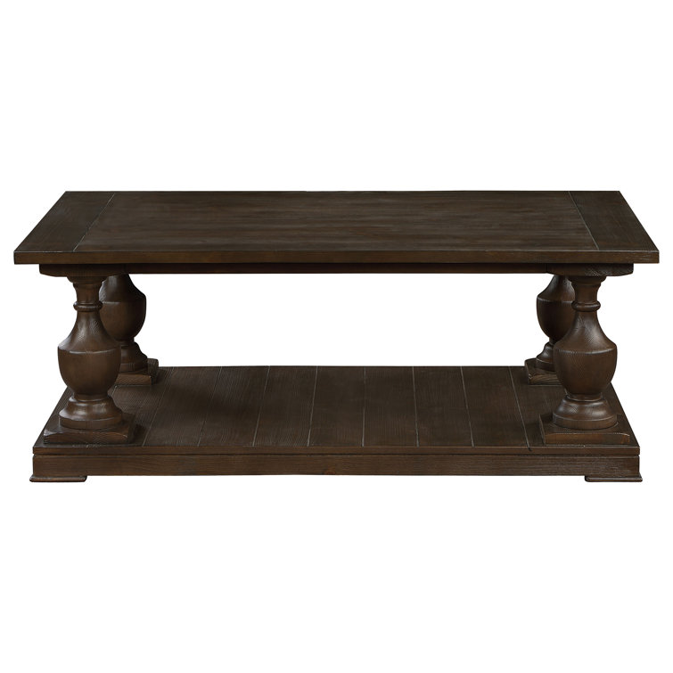 Walden 50" Brown Pine Rectangular Coffee Table