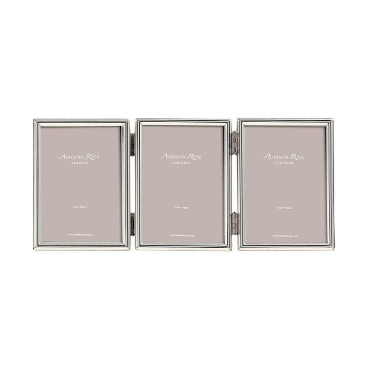 Silver Triple Hinged 4" x 6" Photo Frame Set