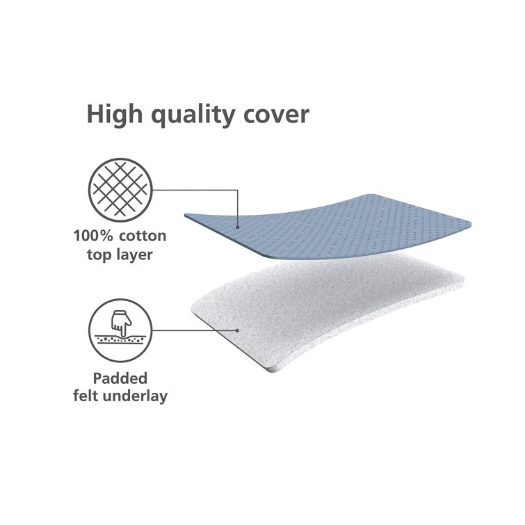 Compact Grey and Yellow Folding Tabletop Ironing Board with Iron Holder