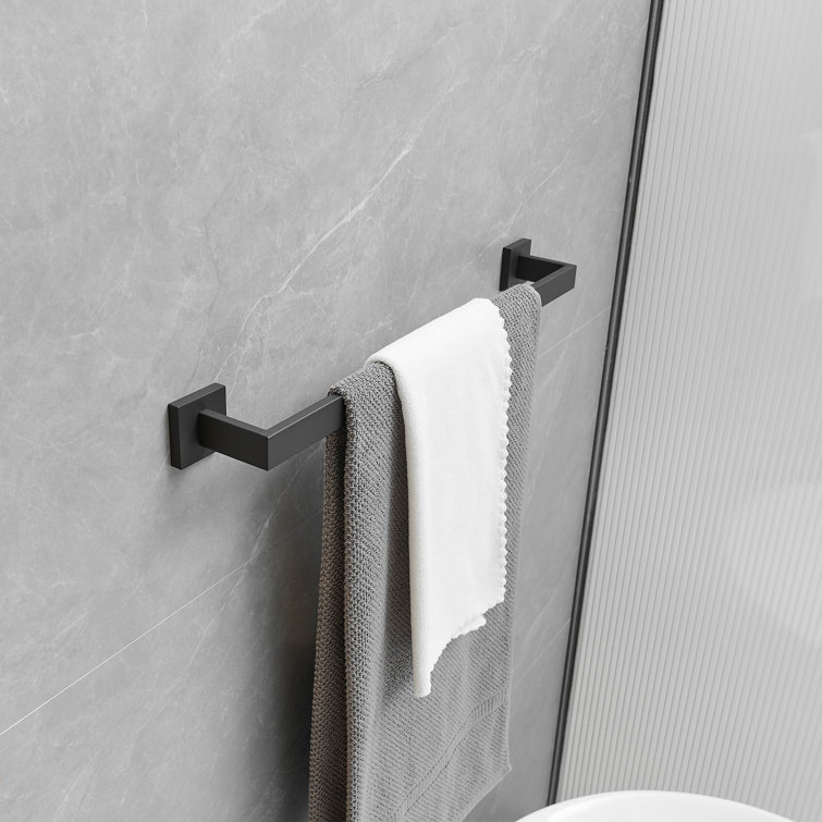 Matte Black Stainless Steel 4-Piece Bathroom Hardware Set
