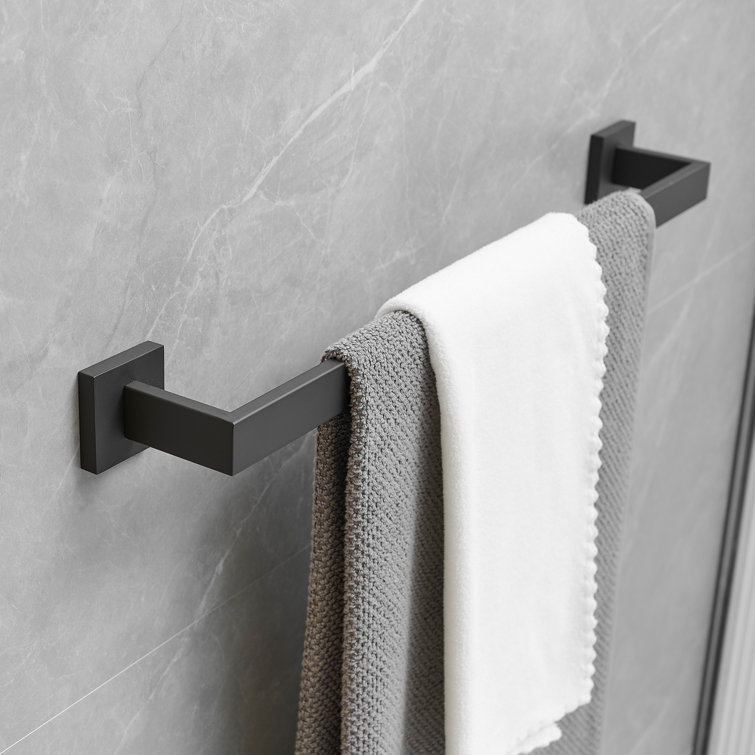 Matte Black Stainless Steel 4-Piece Bathroom Hardware Set