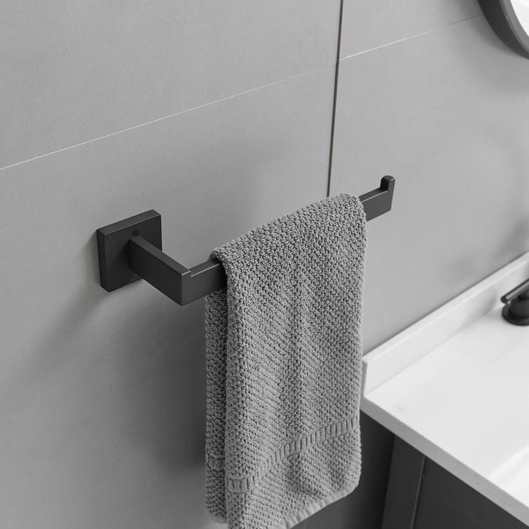 Matte Black Stainless Steel 4-Piece Bathroom Hardware Set