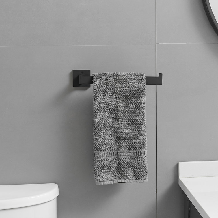 Matte Black Stainless Steel 4-Piece Bathroom Hardware Set