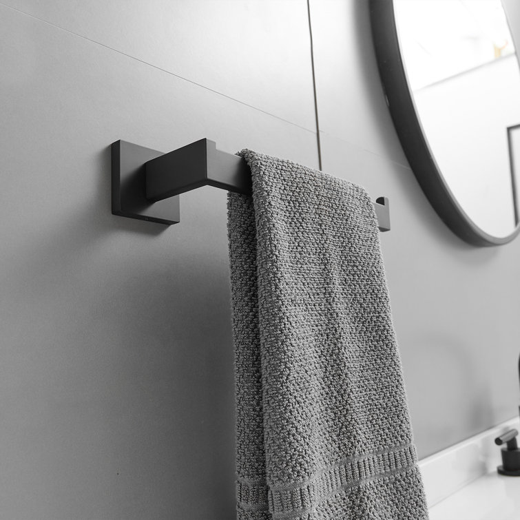 Matte Black Stainless Steel 4-Piece Bathroom Hardware Set