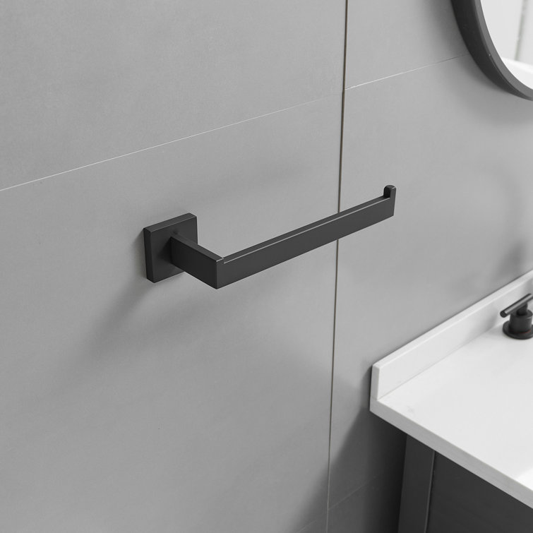 Matte Black Stainless Steel 4-Piece Bathroom Hardware Set