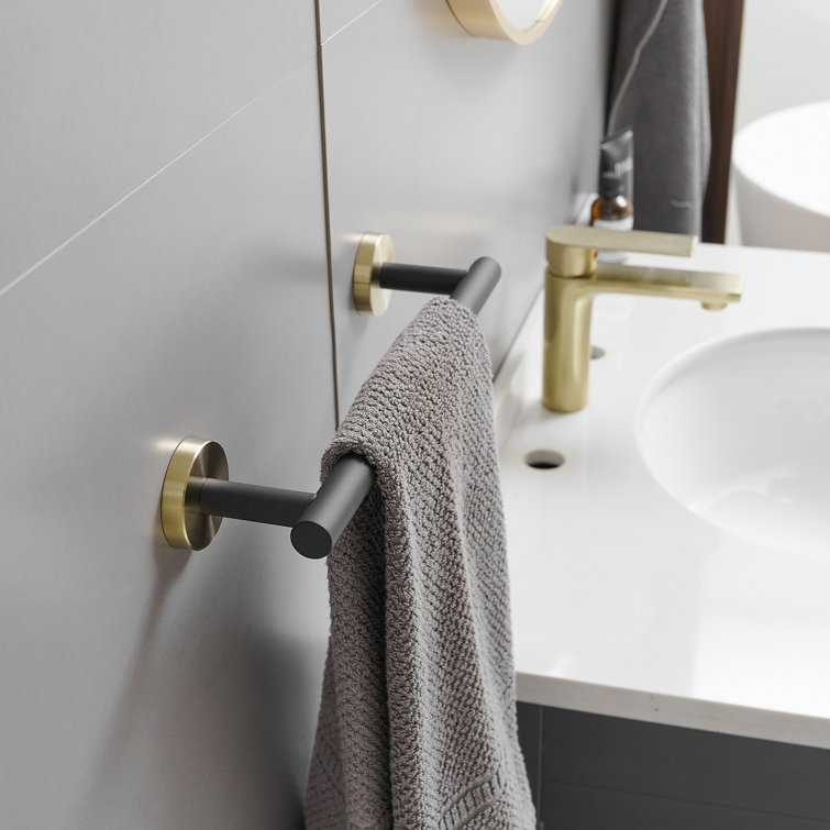 Black and Gold Stainless Steel 24'' Bathroom Hardware Set