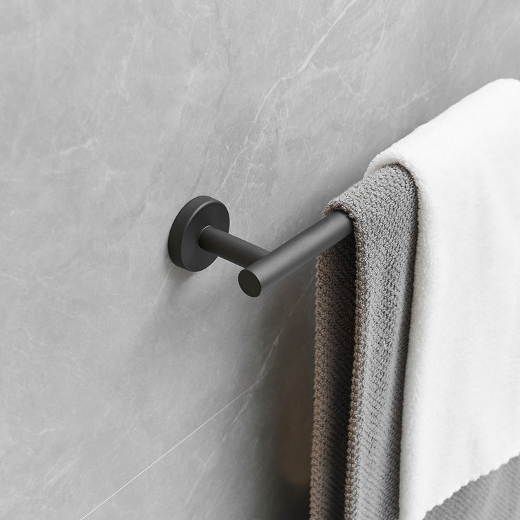 Matte Black Stainless Steel 6-Piece Bathroom Hardware Set