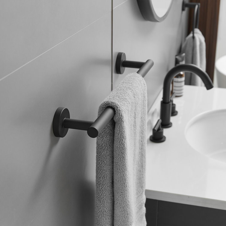 Matte Black Stainless Steel 6-Piece Bathroom Hardware Set