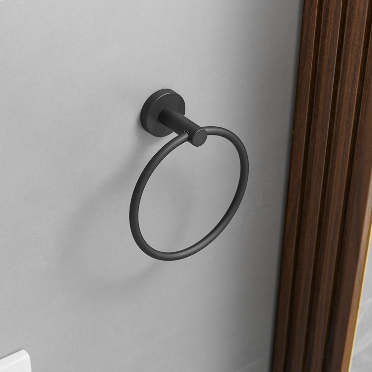 Matte Black Stainless Steel 6-Piece Bathroom Hardware Set