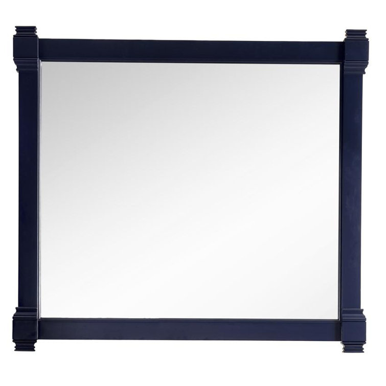 Victory Blue Traditional Rectangular Wood Wall Mirror 35"x39"