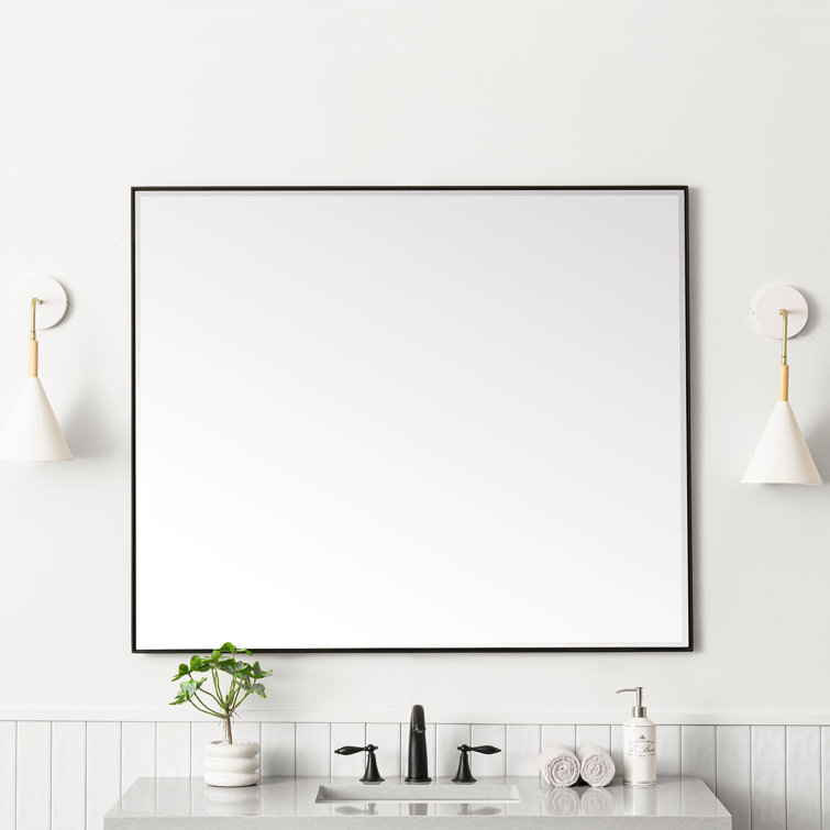 Champagne Brass 40" x 48" Rectangular Vanity Mirror
