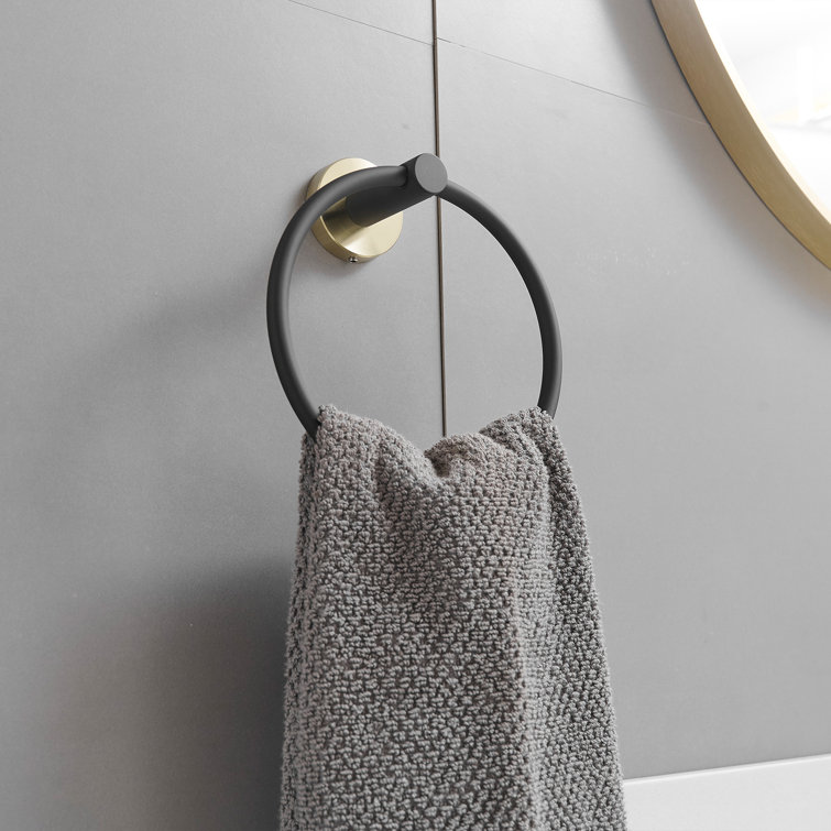 2-Piece Bath Hardware Set With Towel Ring Toilet Paper Holder Toilet Paper Roll Holder