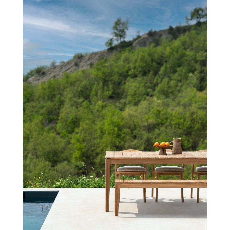 Bok 54" Natural Teak Outdoor Picnic Bench