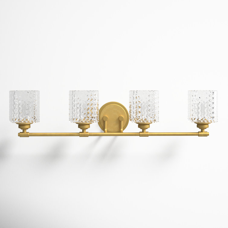 Heritage Brass 4-Light Dimmable Vanity Light with Clear Glass Shades