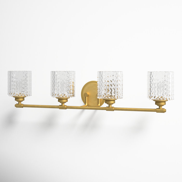 Heritage Brass 4-Light Dimmable Vanity Light with Clear Glass Shades