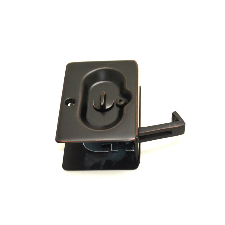 Oil Rubbed Bronze Universal Pocket Door Lock Set