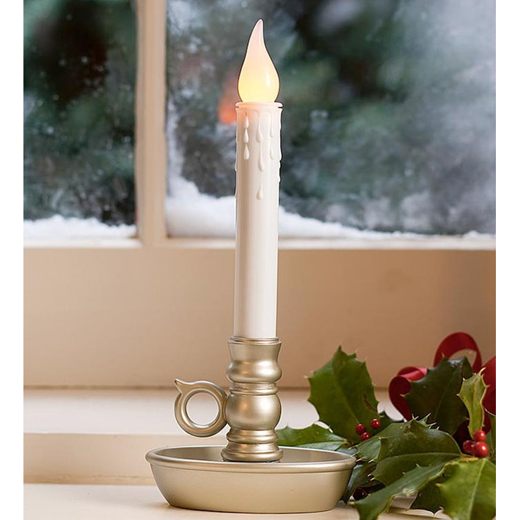 Bronze Flameless LED Candle with White Flame, Set of 4