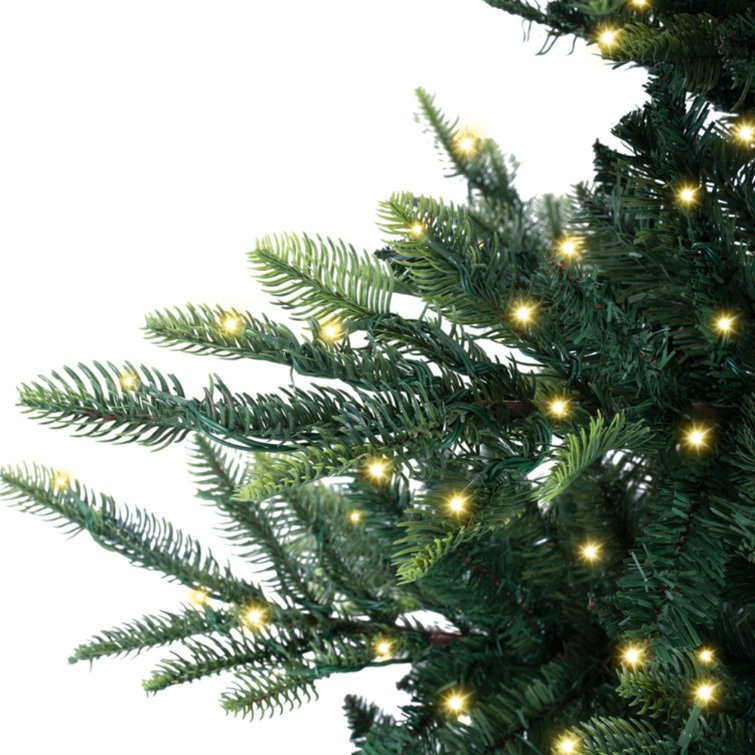 4' 3'' Green Artificial Pine Christmas Tree with Multicolored LED Lights
