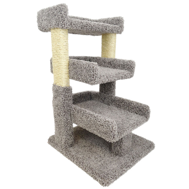Gray 33" Sisal and Carpet Multi-Level Cat Tree