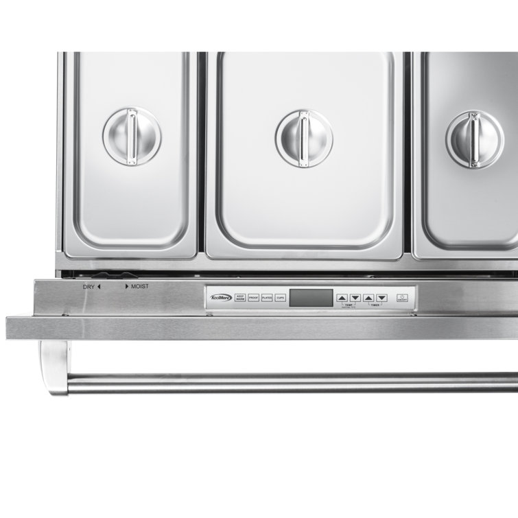 30-Inch Stainless Steel Built-In Warming Drawer with Three Compartments