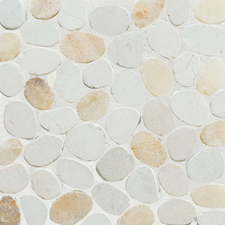 Oyster Natural Stone Pebble Mosaic Tile for Bathroom and Outdoor Deck