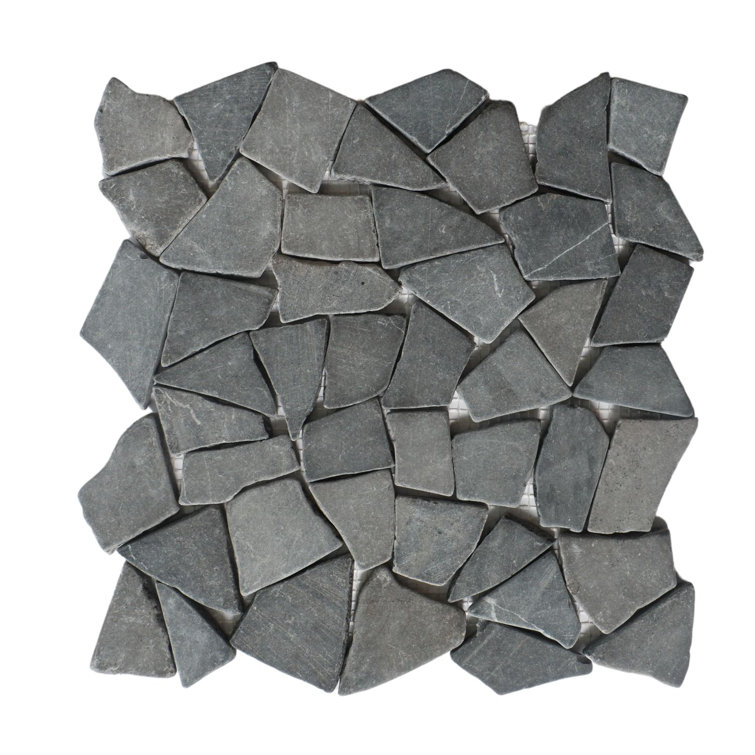 Gray Random Natural Stone Mosaic Tile for Walls and Floors