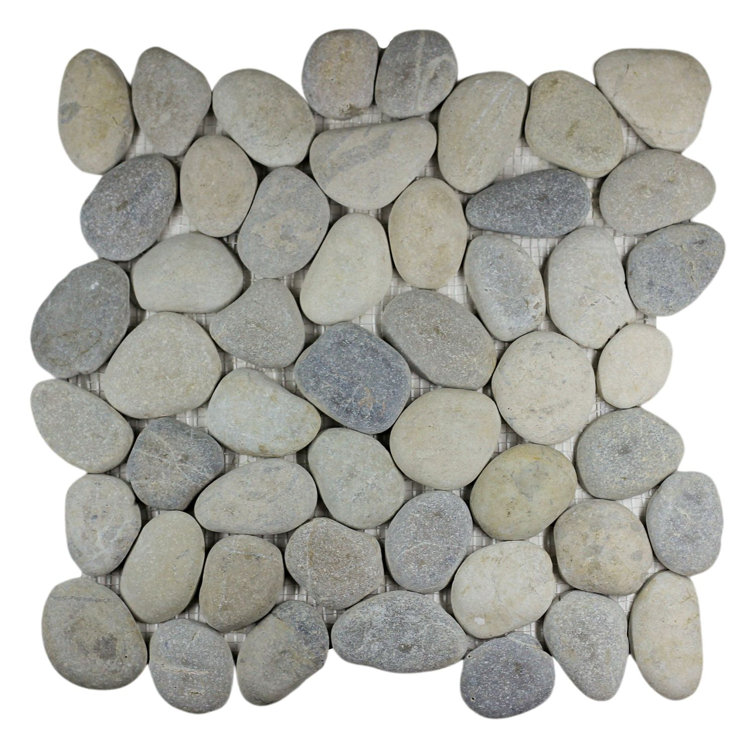 Gray Natural Stone Pebble Mosaic Tile for Indoor and Outdoor