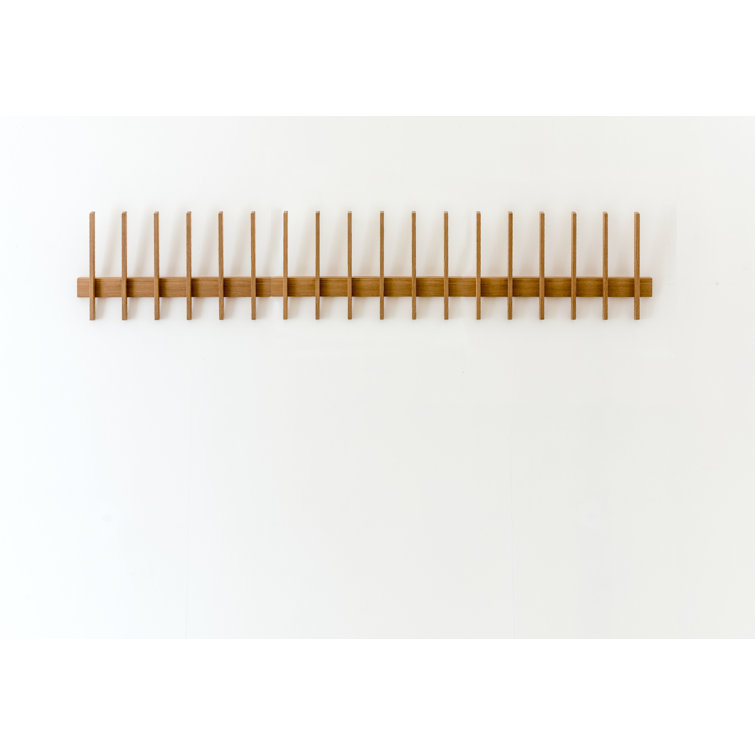 Ash Solid Wood Six-Hook Wall Mounted Coat Rack