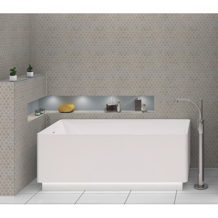 Dayberry 12" Gray Marble Arabesque Mosaic Tile
