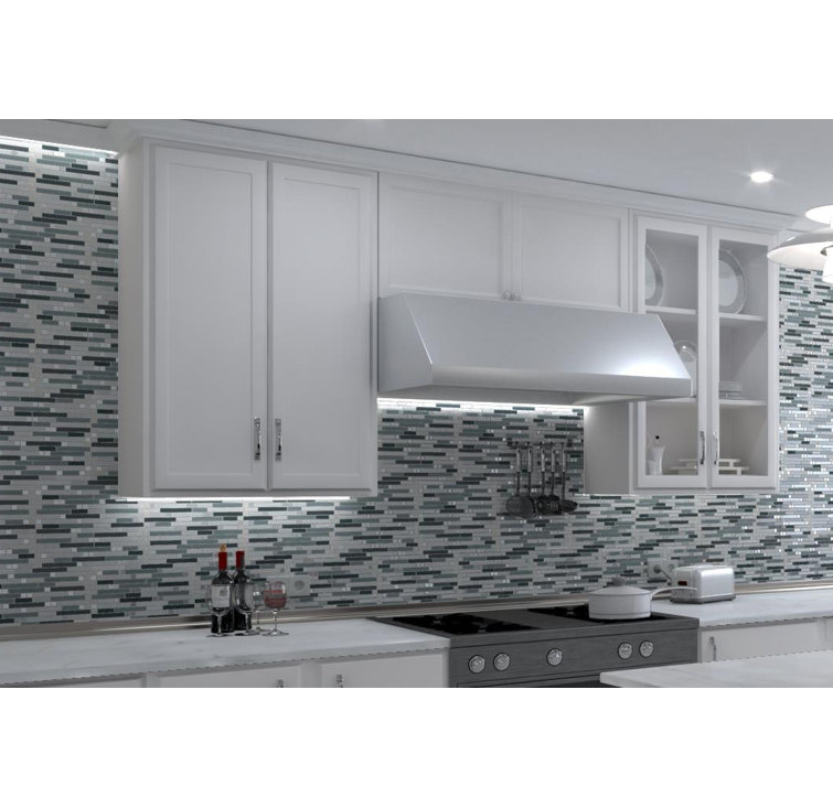 Happy Linear Brown Polished Marble Mosaic Tile
