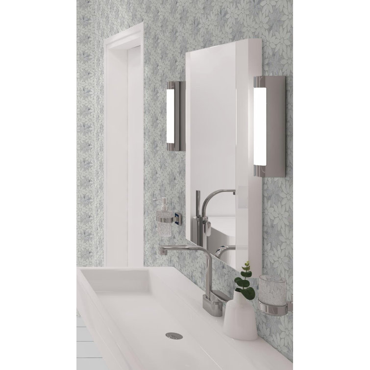 Fresh Silver Floral Pattern Marble Mosaic Tile