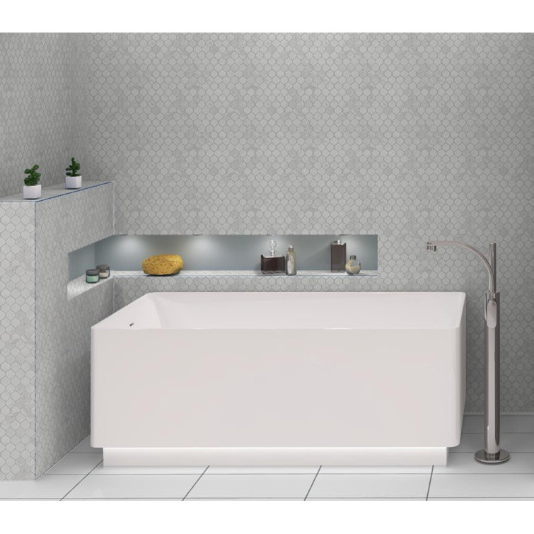 Dayberry 12" White Marble Arabesque Mosaic Tile