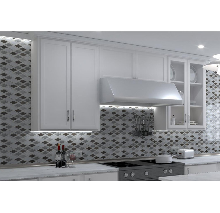 Geom Polished Gray Diamond Mosaic Tile for Kitchen and Bathroom