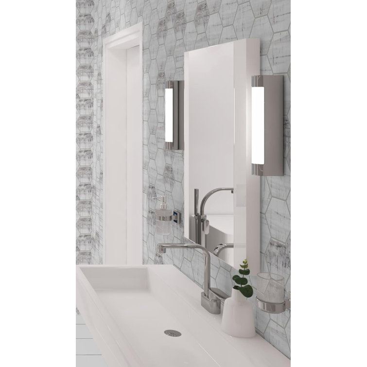 Homage 5" White Glazed Hexagonal Porcelain Tile