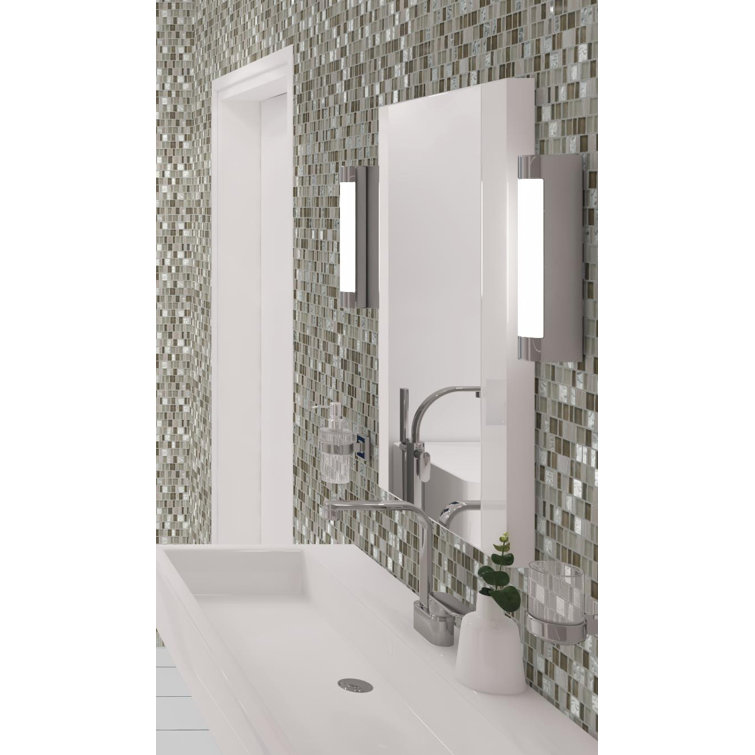 Quest Mojave Brown Stone and Glass Mosaic Tile