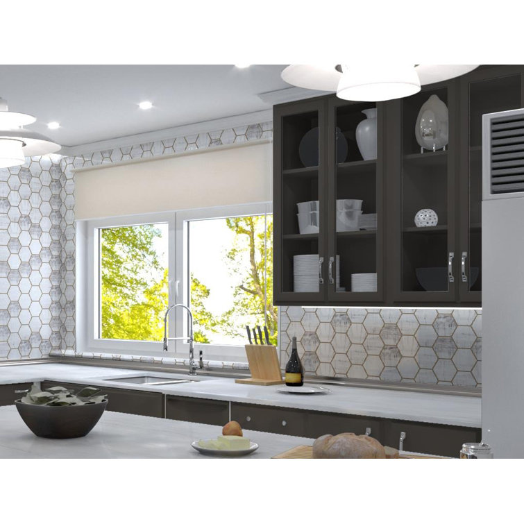 Homage 5" White Glazed Hexagonal Porcelain Tile