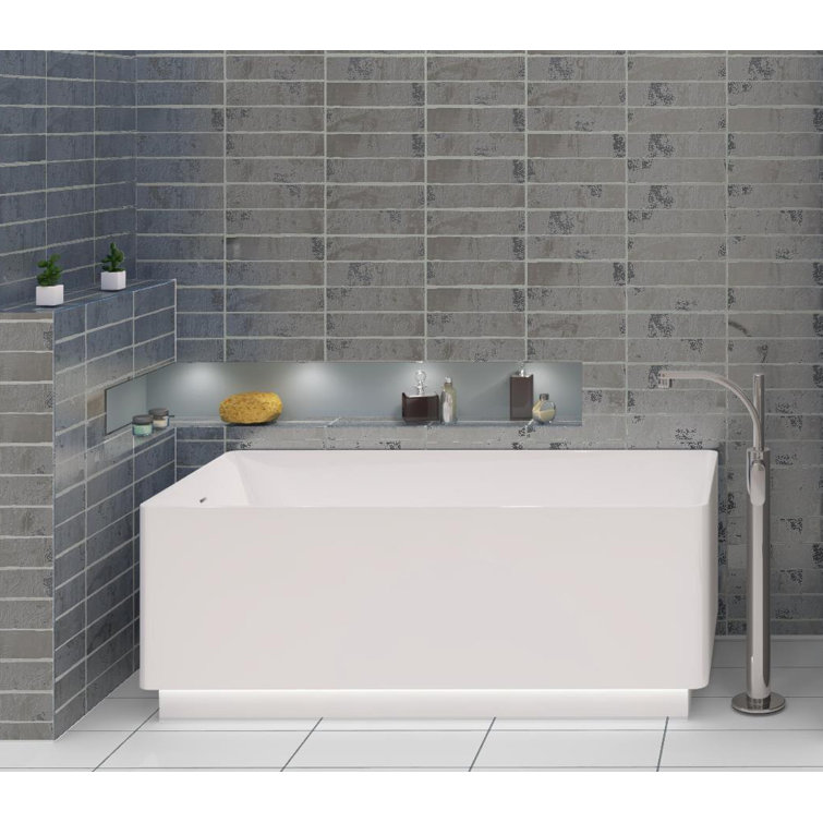 Splash Ink Black 3" x 12" Glossy Ceramic Subway Tile
