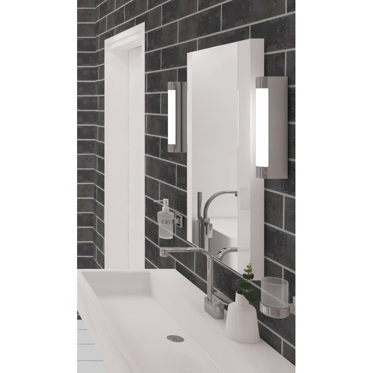Serenite 4-in x 16-in Black Glazed Porcelain Wall Tile