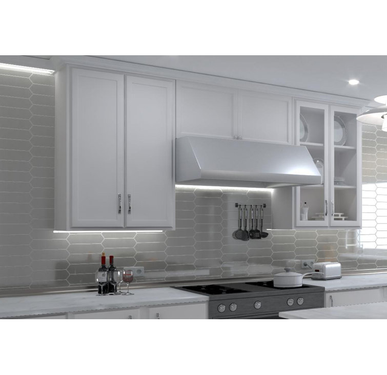 Ergo 3" x 10.5" Polished Gray Glass Hexagonal Tile