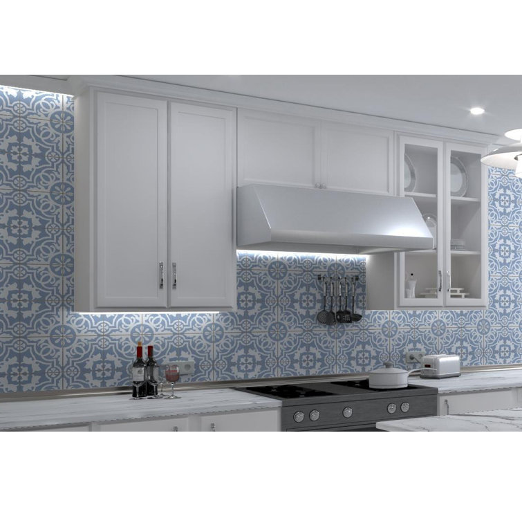Bliss Beaux Blue and White Matte Porcelain Square Tile