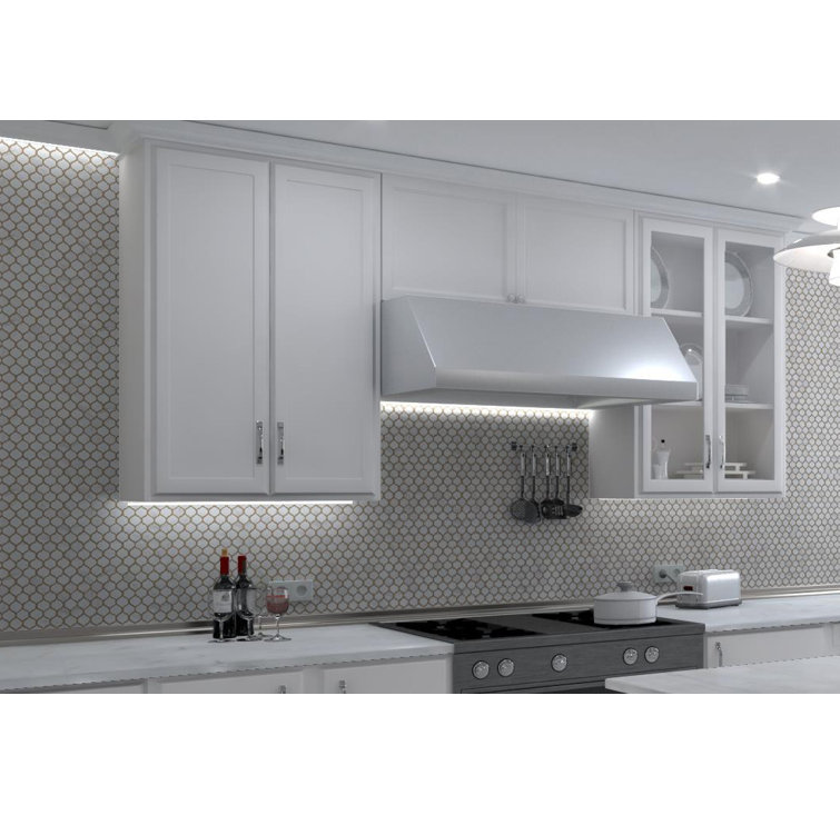 Dayberry 12" White Marble Arabesque Mosaic Tile