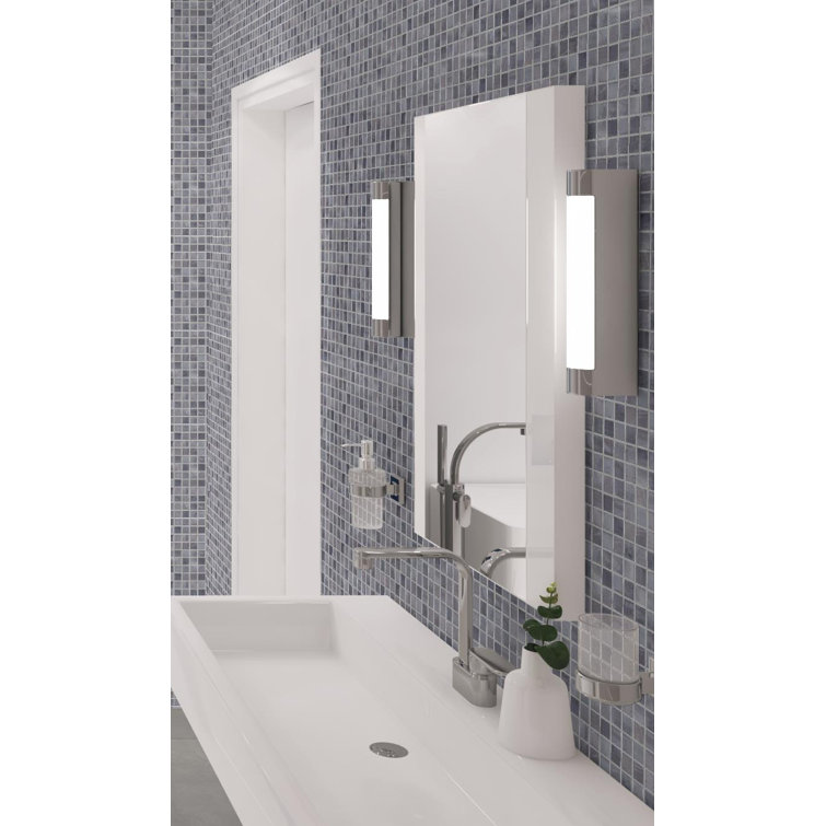 Mediterranean Blue Polished Glass Mosaic Tile for Kitchen and Bathroom